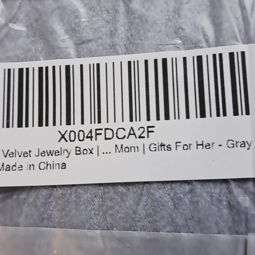 Velvet Mini Jewelry Box w/Mirror, 3 Storage Sections, & Zipper. NWT